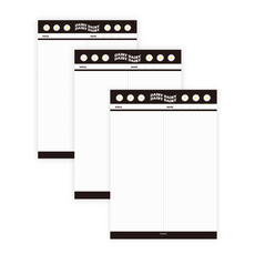 MANET 立式 DAISY DAISY 記事本 B5, 3個, 黑+白