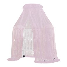 vivibaby 台灣製 高密度嬰兒床蚊帳 360°全罩加高設計 極細網紗 新生兒防護 加大款, 粉色