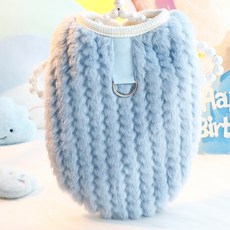 Artipet 寵物波浪紋保暖牽引背心, 藍色, 1個