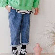 Dyang幼兒童Ay青色牛仔褲