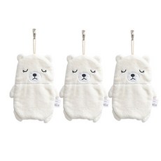 小熊多功能擦手巾, 白色, 3入