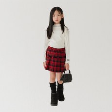 SM2 女童蝴蝶結格紋百褶裙