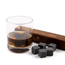 글렌캐런 쥬라 위스키 온더락글래스 + 마텐더 더스톤 칠링스톤 세트, 1세트