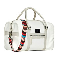 DEX Pajo 白線波士頓包, 白色 + 米色