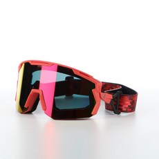 HILX 武士 2IN1 運動護目鏡 太陽眼鏡 SMPRD3, 霧面紅(鏡框), 偏光(鏡片)