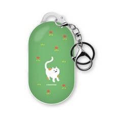 WAVESTUDIO Galaxy Buds Plus 鑰匙圈保護殼, 單一商品, 貓咪家族 散步貓