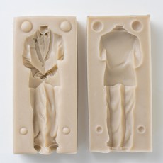 AngleThing 新款Tuxedo B型雙面立體矽膠模具, 單色