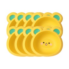 블럭마트 캐릭터 세수대야, 옐로우, 8개