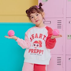 emotioncastle 女童 Catch! Teenieping Nana Preppy Unique 拉格蘭大學T恤