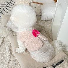 BYDAMSOOMI 小狗雙面耕作毛茸茸的背心, 粉色的