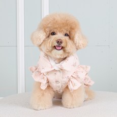 에이미러브즈펫 강아지 러블리 패딩조끼, 플라워