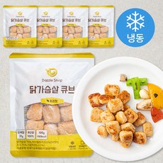 다즐샵 닭가슴살 큐브 치즈맛 (냉동), 100g, 1개입, 5개