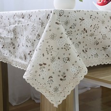 Market A 花朵蕾絲亞麻桌布, 混合顏色, 60 x 60 cm