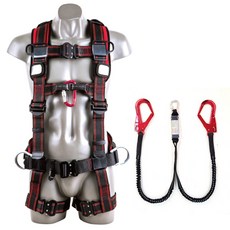 國際安全 高級X型胸掛環彈性雙掛繩安全吊帶, 1個