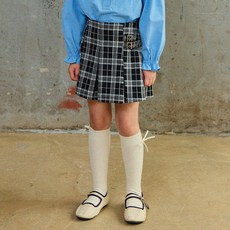 OWLEYBARN 女童Miu百褶格紋褲裙