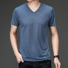 알럽홈 남성용 스크래치 라인 브이넥 티셔츠
