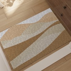 Hanbomnuri 玄關浴室防滑可裁剪門墊 60 x 40 cm, 米色, 1個