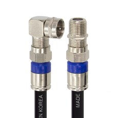 Soltop 韓國製高級型RF天線 黑色可彎折延長TV同軸手工纜線 50M, SOLTOP-1113, 1個