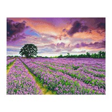 iLovePainting DIY 寶石十字繡 薰衣草天空, 混合色, 1個