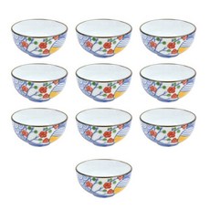 五體舒暢A花朵圓形酒杯, 藍色, 10個
