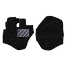 四季卡車線圈墊加長駕駛員座椅+乘客座椅套組, 黑色, 起亞邦戈