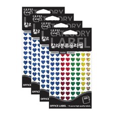 Petit 彩色分類用標籤貼紙 20-HR344A 7入, 4個