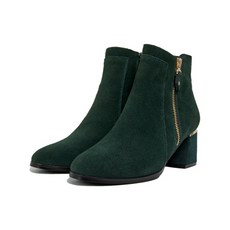 s d pelle 女款牛皮拉鍊式短靴