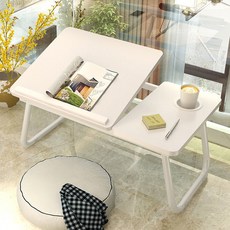 5段可調式折疊床上桌, 白色