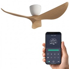 에어룩스 IOT 울트라 거실 천장 실링팬 136cm, 화이트 + 우드