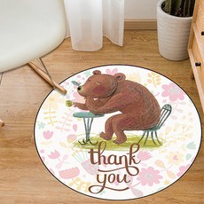 유니크 캐릭터 원형 카페트