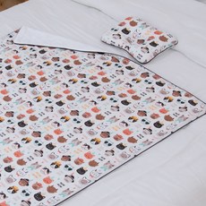 ahtty blanc 塑形枕 + 毯子套組, 貓咪朋友