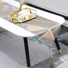 JCP 幾何圖案餐桌旗, S(33 x 180 cm), 灰色, 1個