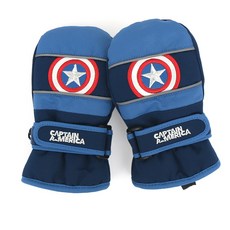 Marvel 孩童美國隊長盾牌放大滑雪手套 50033