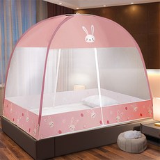 ZY Honey Sleep 蚊帳帳篷粉紅兔, 粉色