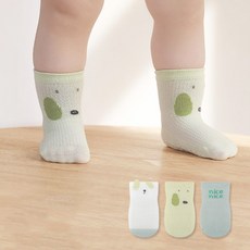 조이멀티 나이스덕 아동용 메쉬 미끄럼방지 양말 3종 세트