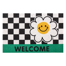 THE ZAKKA 微笑PVC防滑線圈地墊, 黑色, 1個