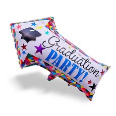 와우파티코리아 화살표 졸업파티 문자 풍선, 혼합색상, 3개