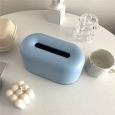 cleanis 簡約柔軟面紙盒套, 藍色
