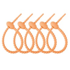 고리타입 케이블타이 180mm, 5개, 주황색