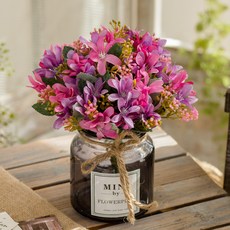 GAPANG 乾花花束 TESI038 + 花瓶, 17號紫色