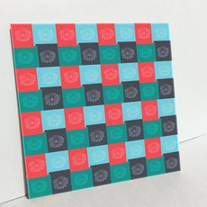 HTP 傳統圖案磁磚 陽川鄉校 外三 圓形瓦當 原始圖案 K0548 1000948, 1個