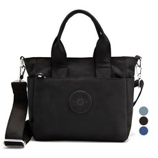 LuluBag Creca 女款斜背包 + 配件組, 黑色包包 + 隨機配件