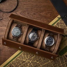 AV86 Skov Andersen 便攜式手錶收納盒 皮革手錶捲 3格
