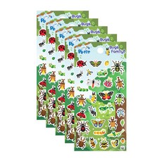 Petit 秋季 Bugs Family 貼紙 DA5462, 5個, 混合顏色