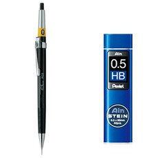 Pentel 飛龍文具 Graph 製圖自動鉛筆 PG5-AD + Ain Stein 自動鉛筆芯 HB 套組, 0.5mm, 1個