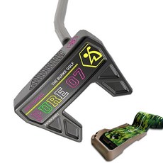 柏克 PURE 07 高爾夫推桿 黑色 84.32cm + 推桿練習墊套組, 3度