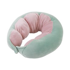 SUNORO 毛絨豌豆護頸枕, 水綠色/豆沙色, 1個