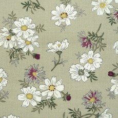 印花布料, 花 - 灰色 (F-0467), 1入