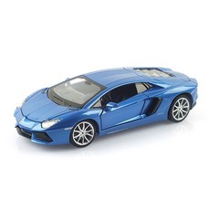Replicas 1:24 可開門 LED 藍寶堅尼 Aventador 轎跑車 壓鑄模型車 MSZ110488BL, 藍色