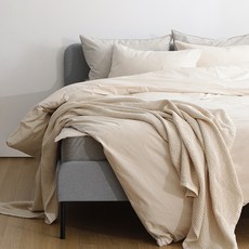 코튼프레시 에어로 순면 이불커버, 오트밀